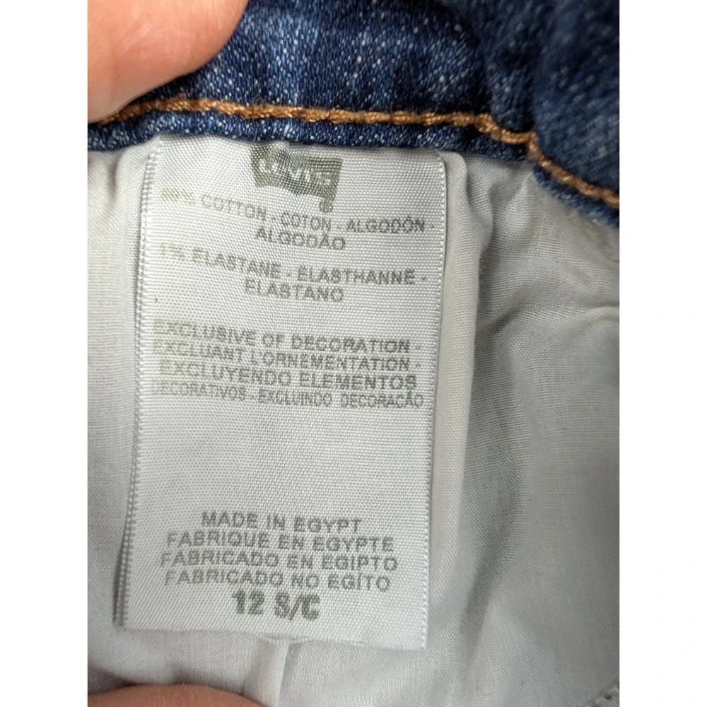 Levis Womens Mid Rise Skinny Blue Denim Jeans Size 12 S/C Stretch‎